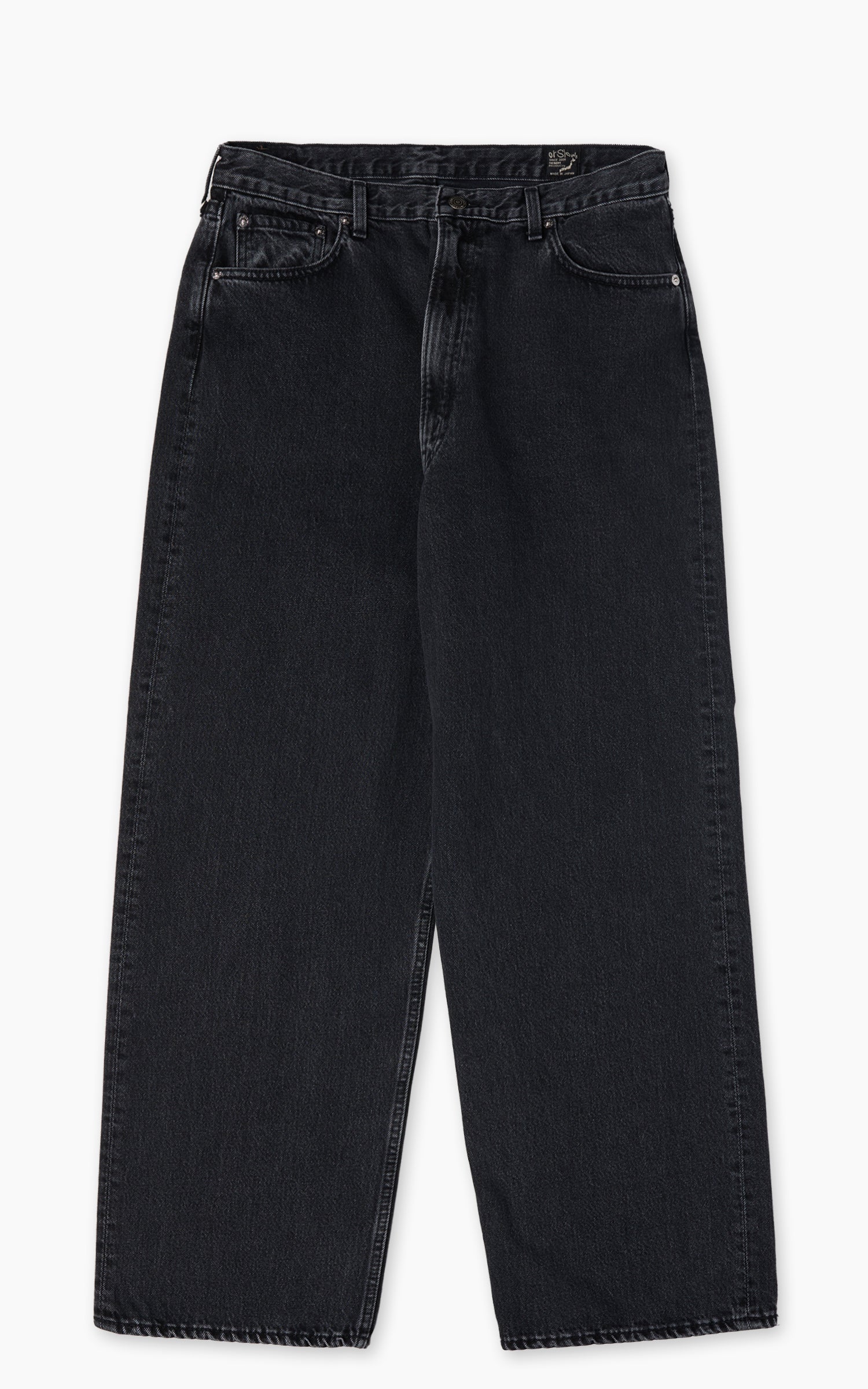 OrSlow 100 Super Dad's Fit Denim Pants Black Stone