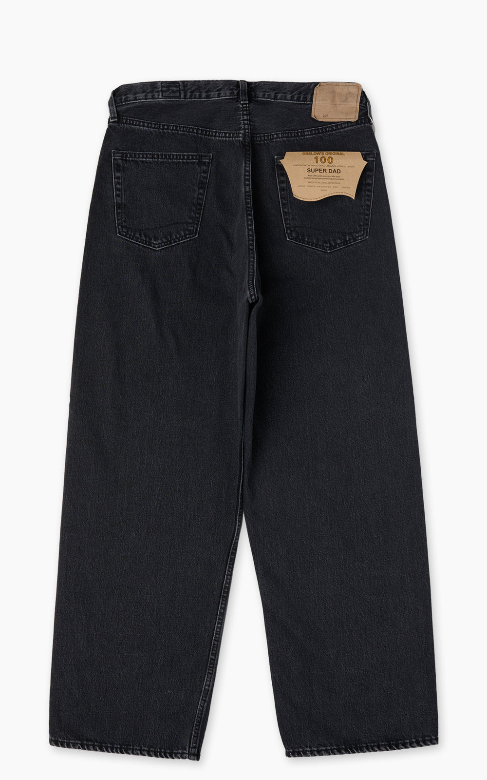 OrSlow 100 Super Dad's Fit Denim Pants Black Stone