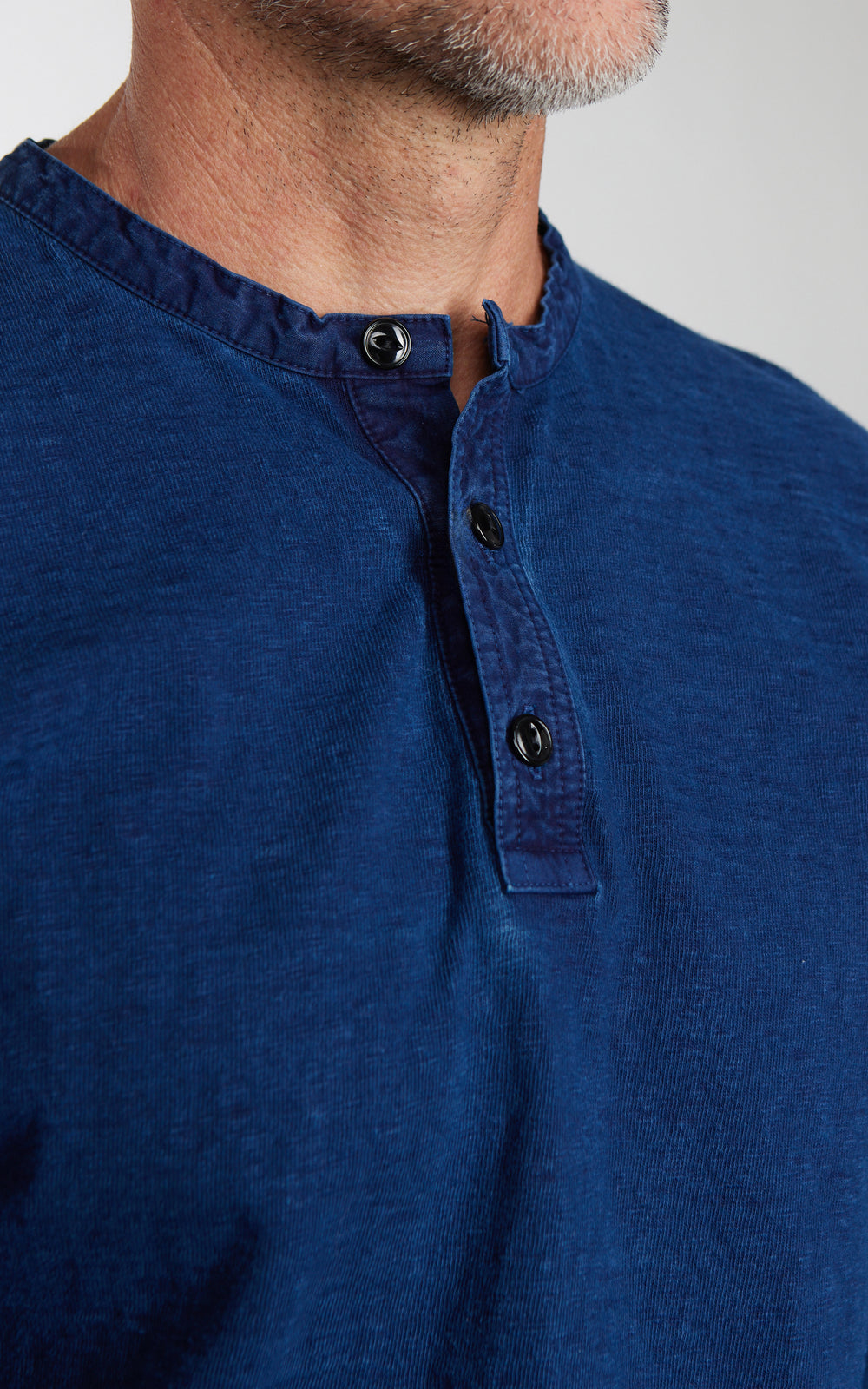 Orgueil OR-9111 Henley Neck T-Shirt Indigo
