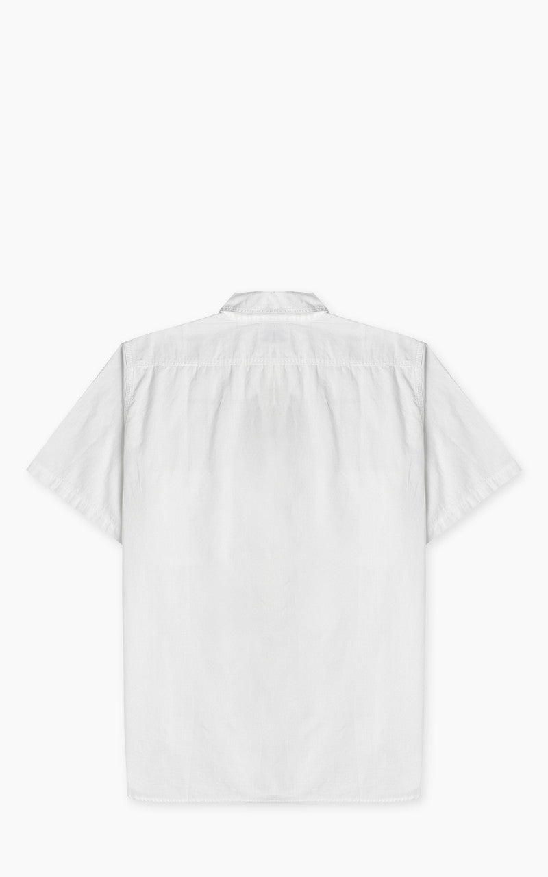 OrSlow Short Sleeve Chambray Work Shirt White