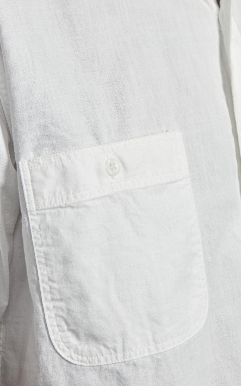 OrSlow Short Sleeve Chambray Work Shirt White