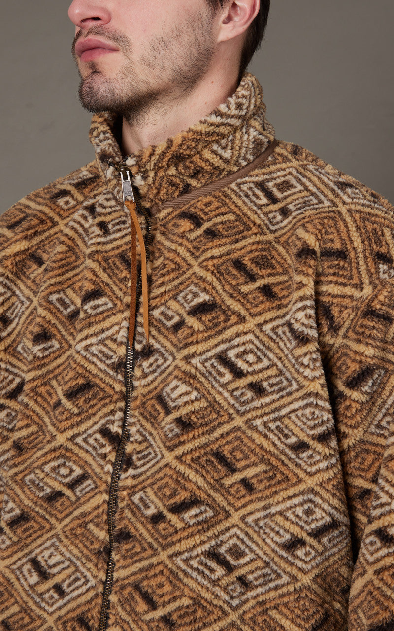 OrSlow African Pattern Jacket Boa Fleece Multi