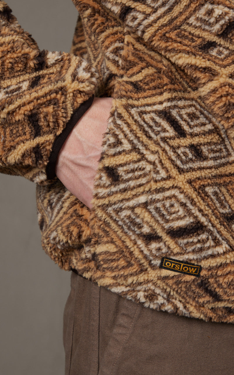 OrSlow African Pattern Jacket Boa Fleece Multi