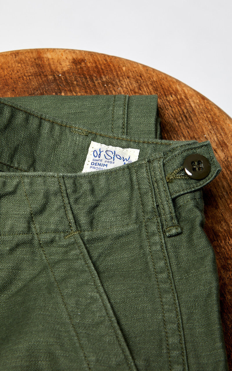 OrSlow US Army Fatigue Pants Slim Green