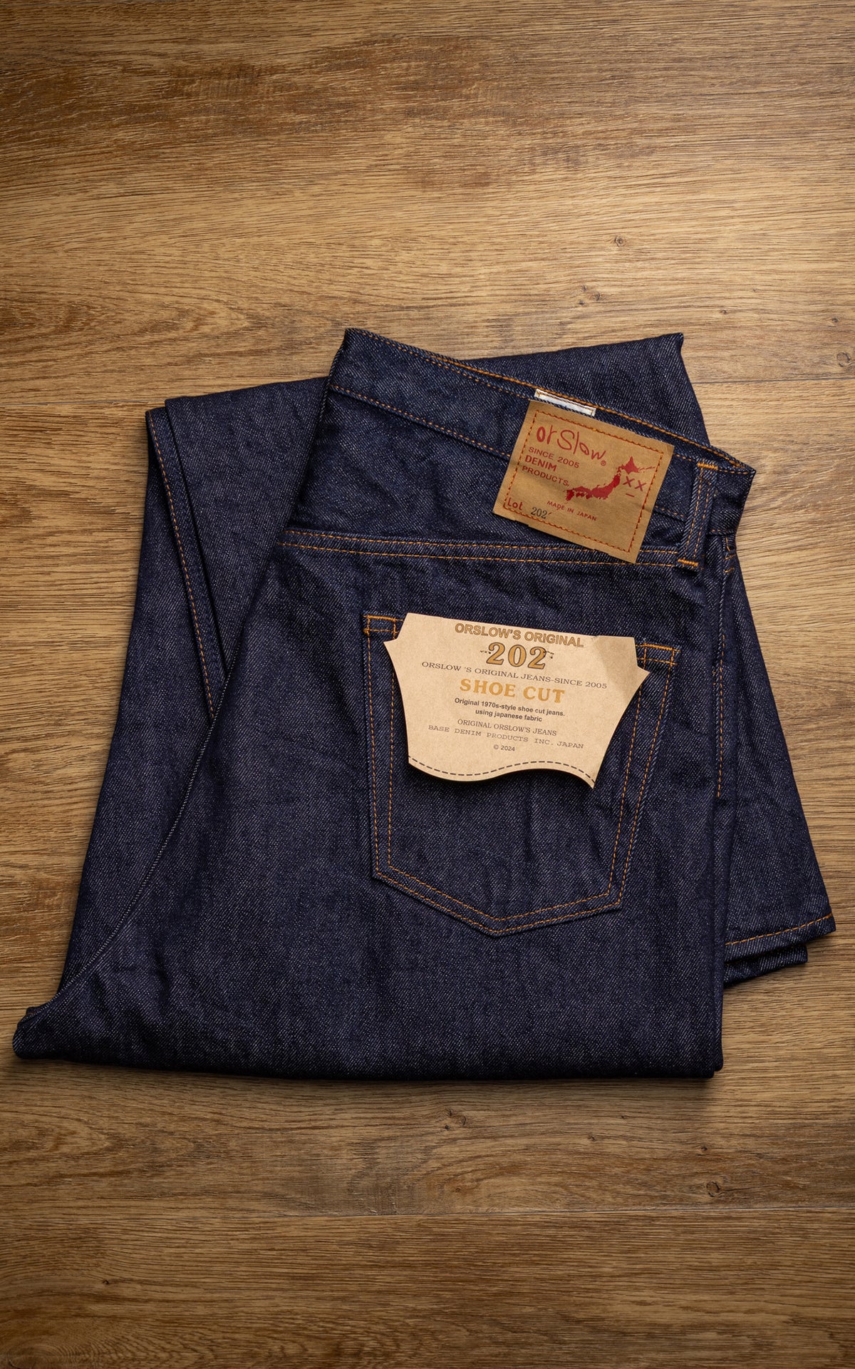 OrSlow 202 Shoe Cut Wide Flare Denim One Wash Indigo