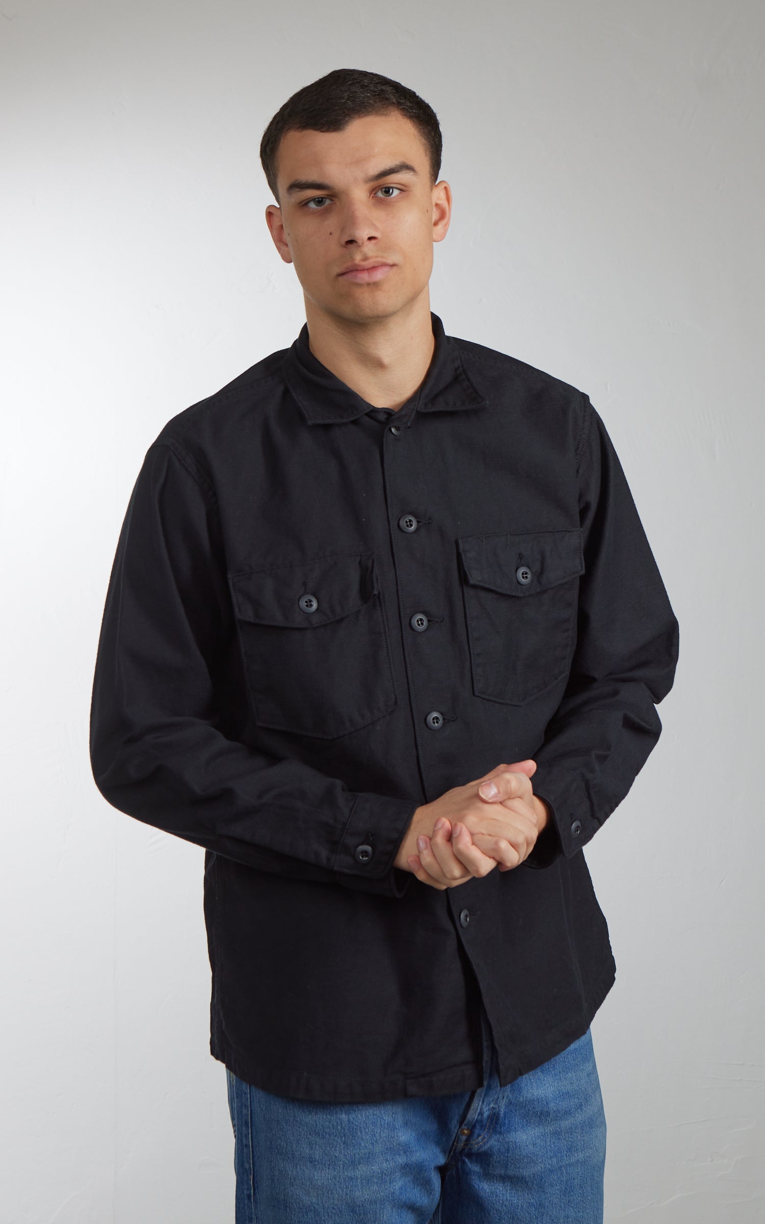 OrSlow US Army Fatigue Shirt Black