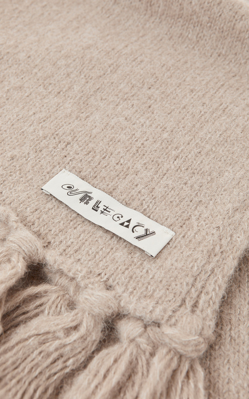 Our Legacy Knitted Scarf Desert Snow Silk Wool