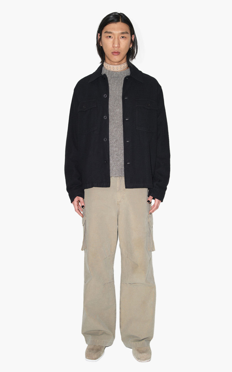 Our Legacy Evening Coach Jacket Black Brushed Cotton