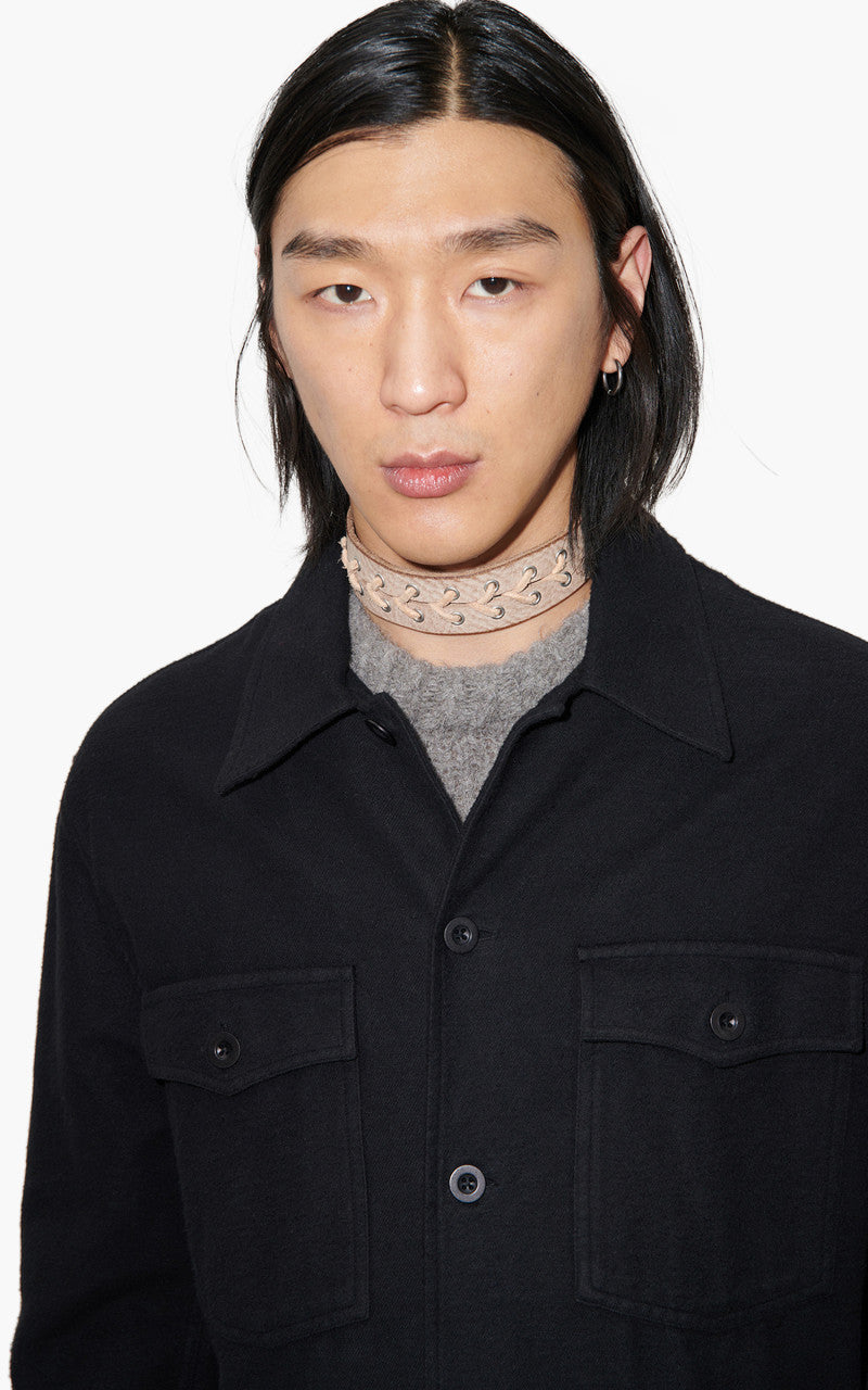 Our Legacy Evening Coach Jacket Black Brushed Cotton