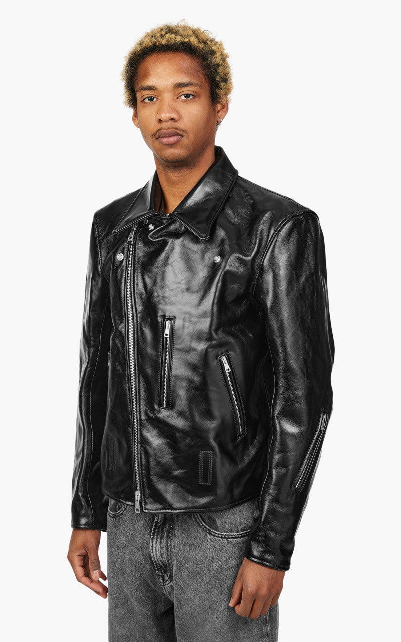 Our Legacy Hellraiser Leather Jacket Aamon Black