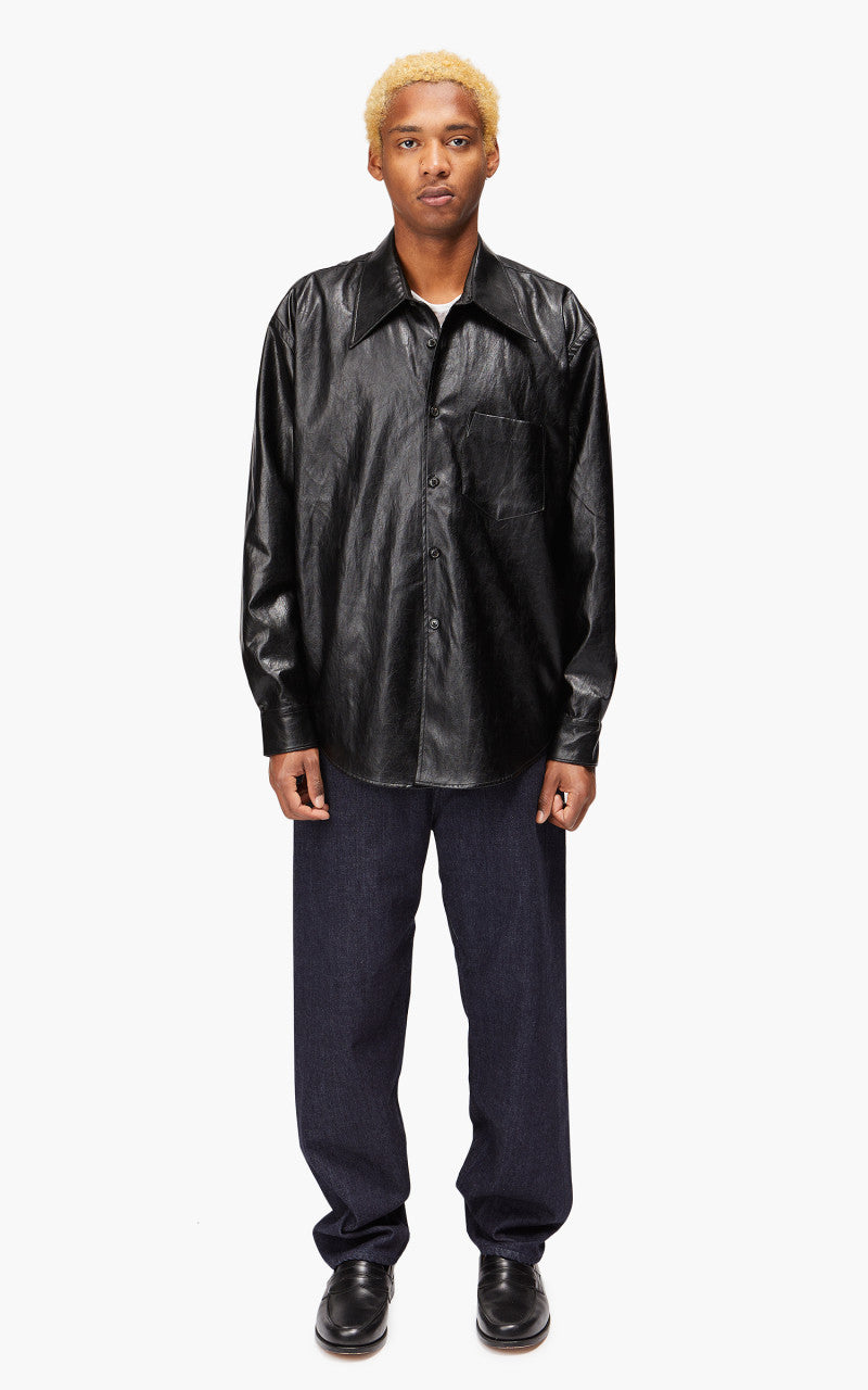 Our Legacy Coco 70s Shirt Cageian Black Fake Leather