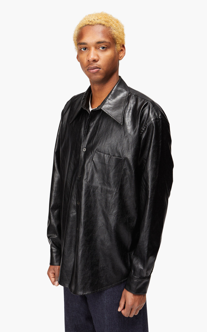 Our Legacy Coco 70s Shirt Cageian Black Fake Leather