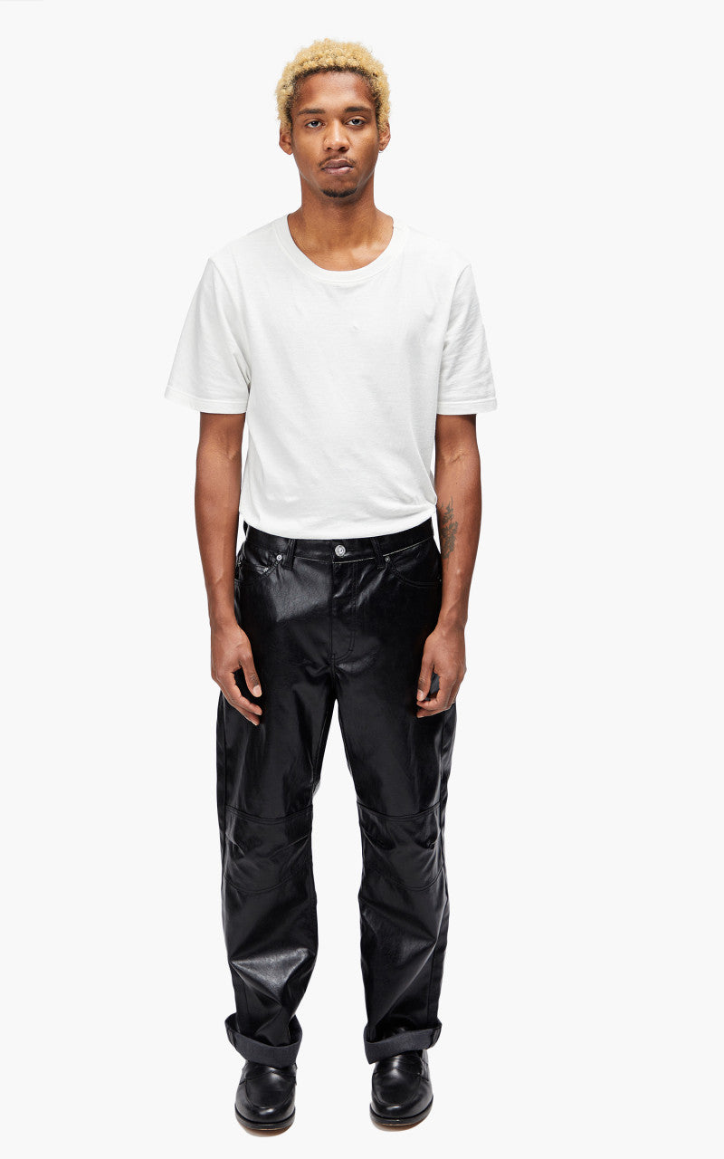 美品 OUR LEGACY Fake Leather Pants Our Legacy - Formal Moto Cut Cageian Black Fake Leather