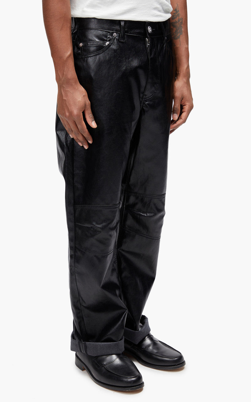 美品 OUR LEGACY Fake Leather Pants Our Legacy - Formal Moto Cut Cageian Black Fake Leather