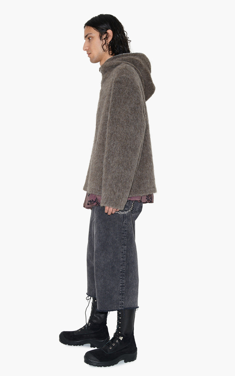 Our Legacy Full Zip Hood Mole Grey Mohair