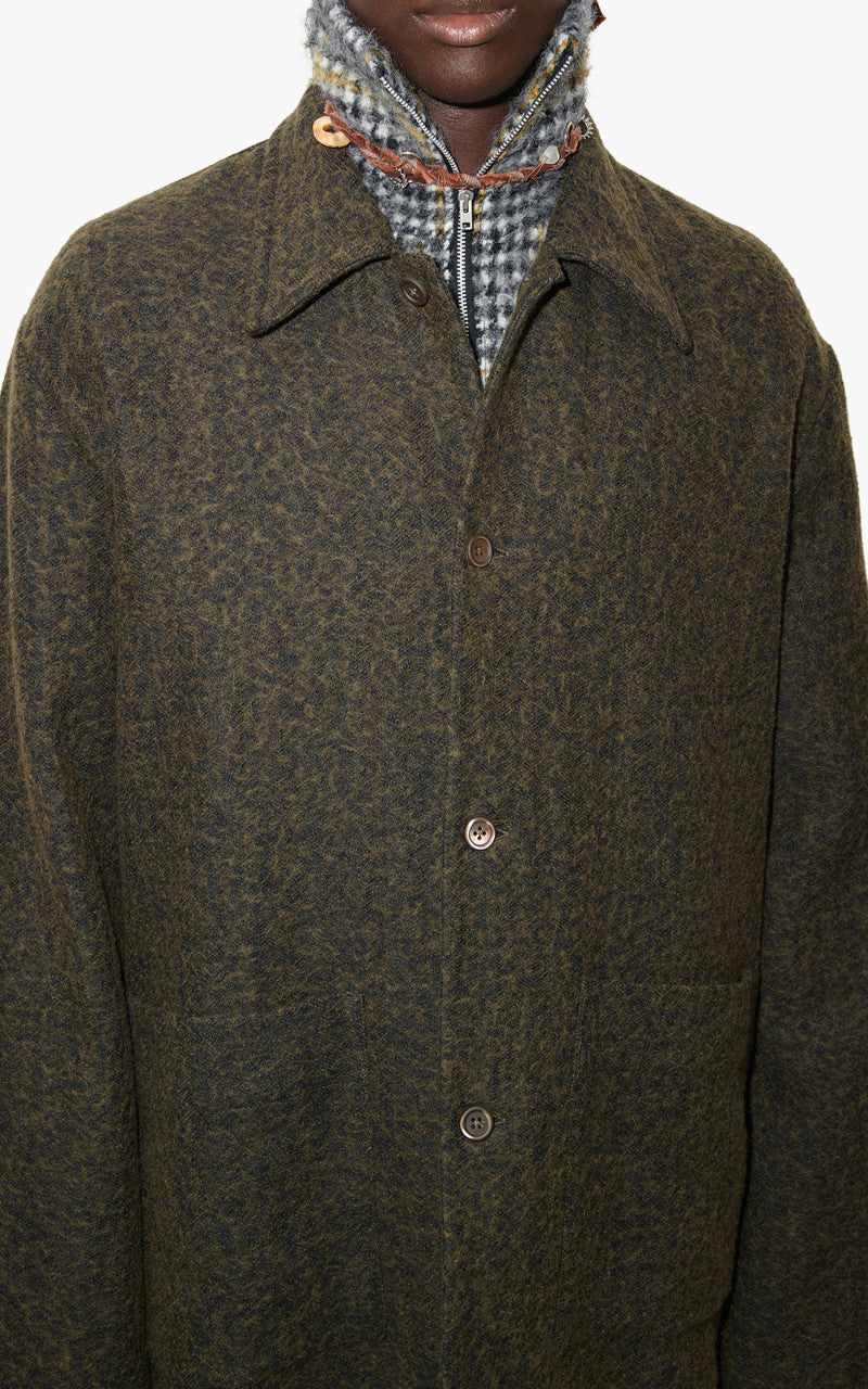 Our Legacy Haven Jacket Black/Moss Fuzz Wool