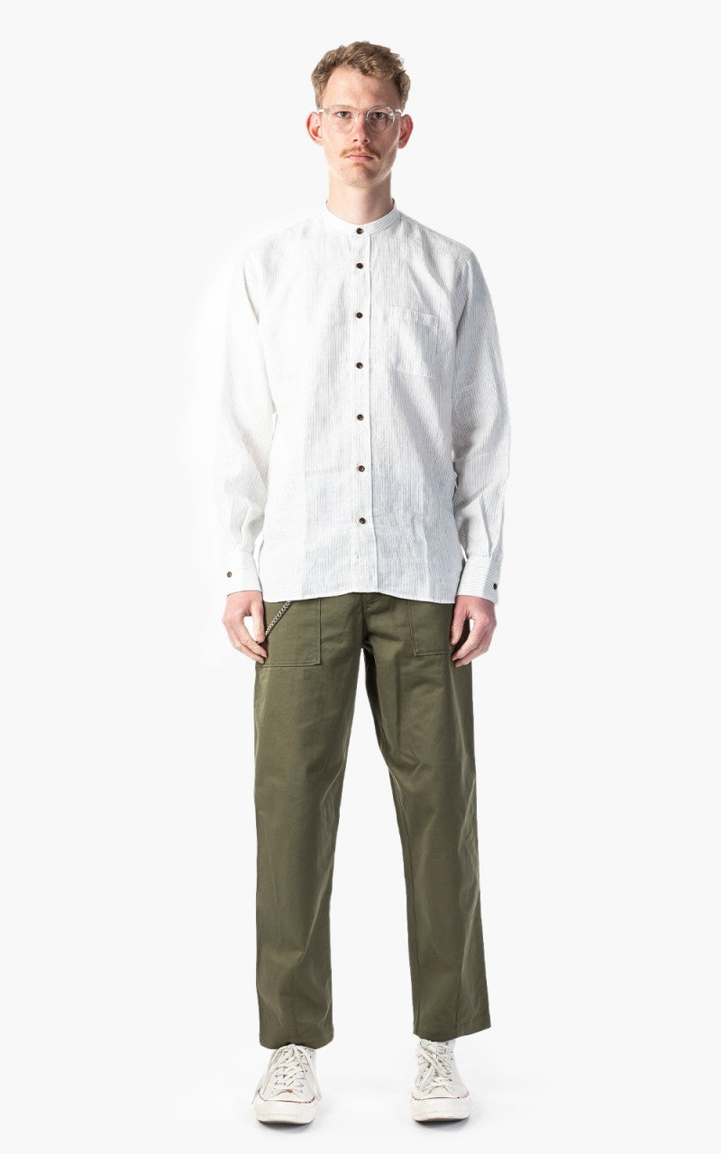 Pike Brothers 1923 Buccanoy Shirt Linen Blue White