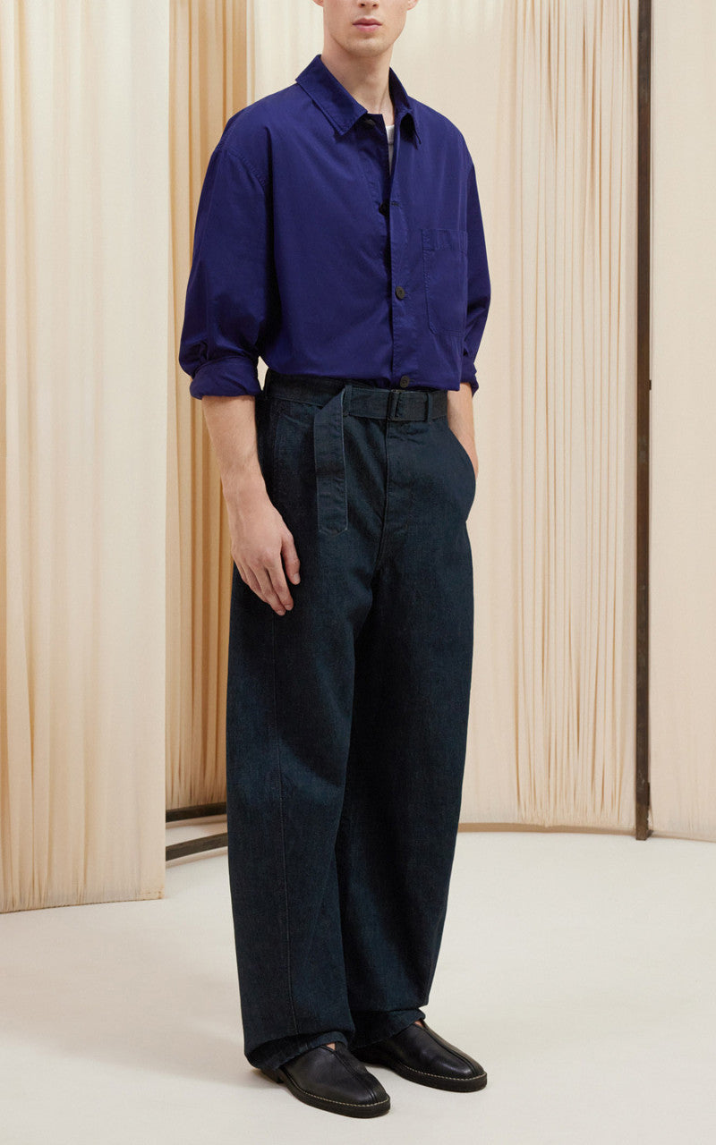 Lemaire Twisted Belted Pants Denim Indigo