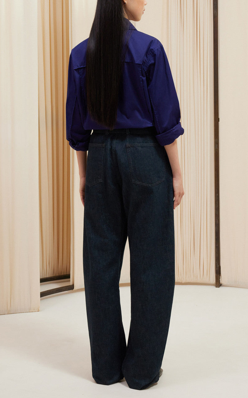 Lemaire Twisted Belted Pants Denim Indigo