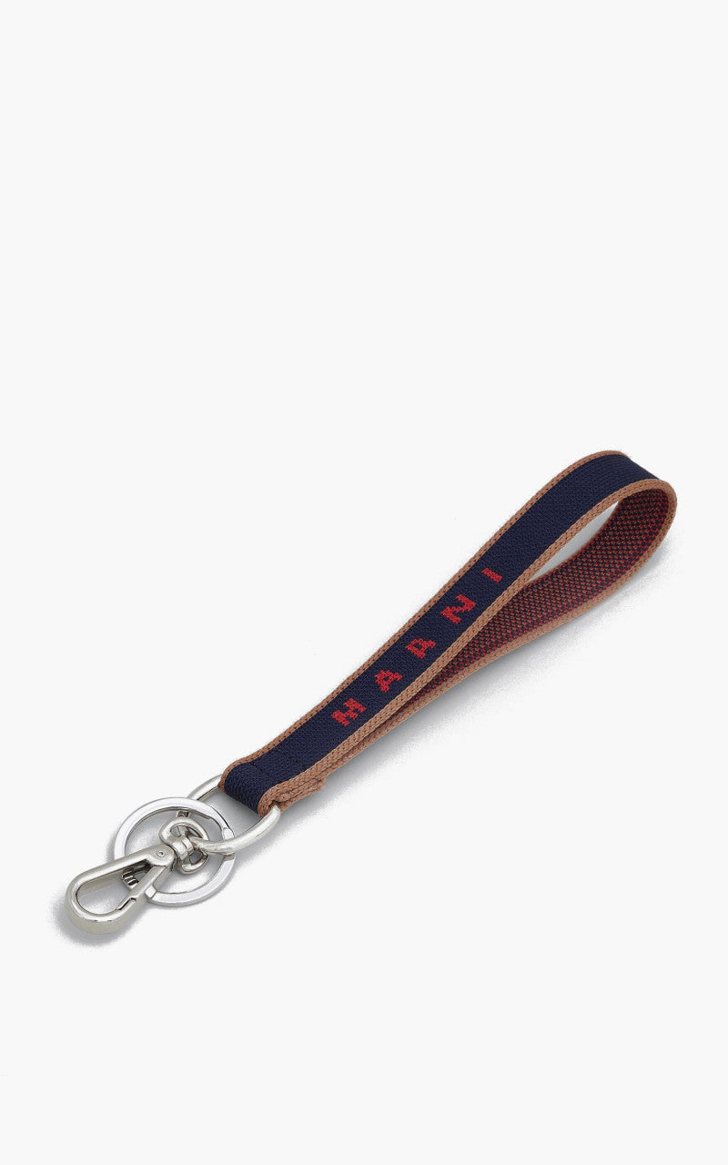 Marni Jacquard Keyring Blue