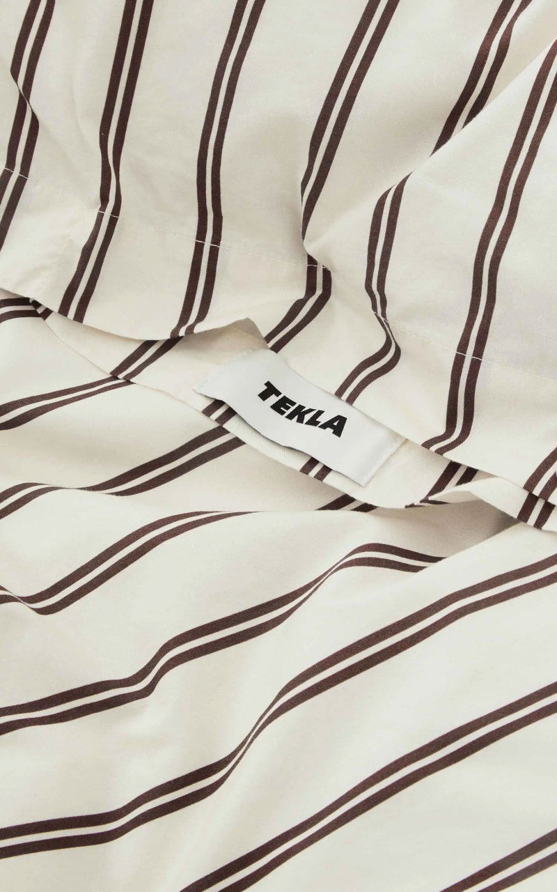 TEKLA Percale Bedding Single Duvet Cover Hopper Stripes