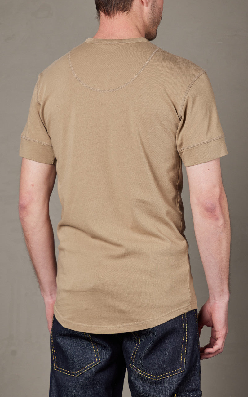 Pike Brothers 1927 Henley Shirt Short Sleeve Mojave Beige
