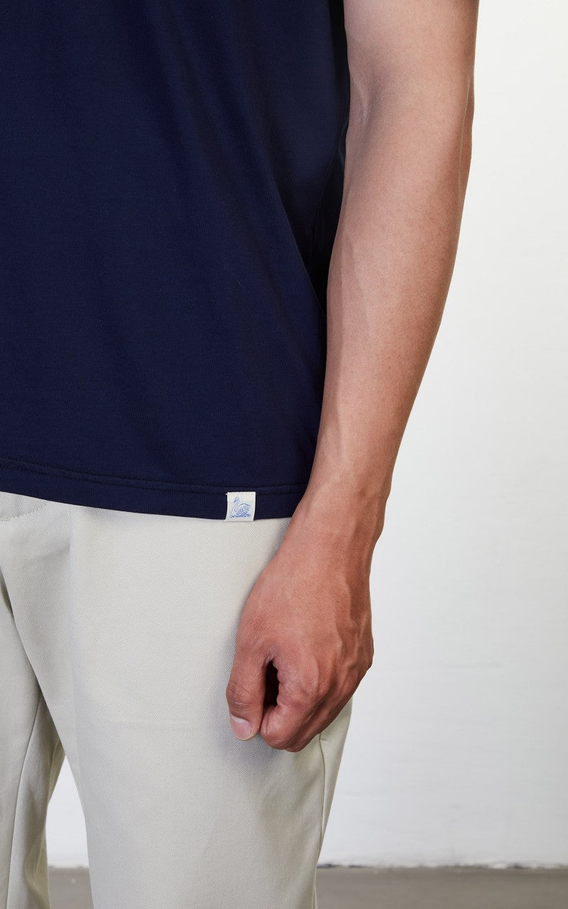 Merz b. Schwanen PLP02 Polo Pocket Shirt Deep Blue