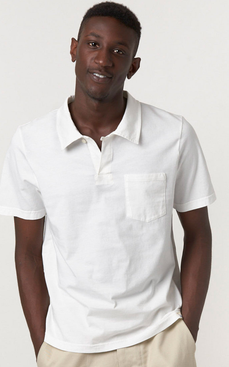 Merz b. Schwanen PLP02 Polo Pocket Shirt White