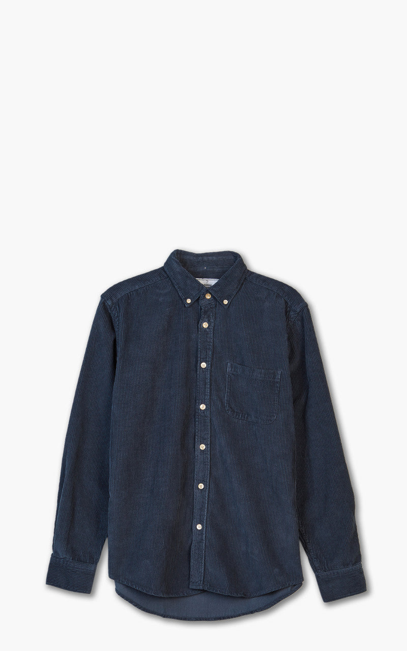 Portuguese Flannel Lobo Corduroy Shirt Navy