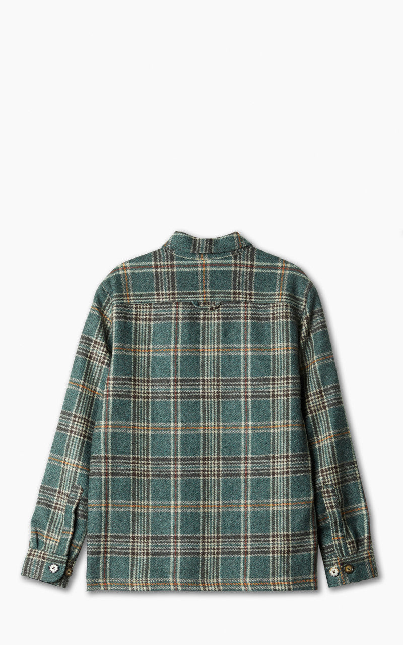 Portuguese Flannel Wool Mesc Overshirt Green
