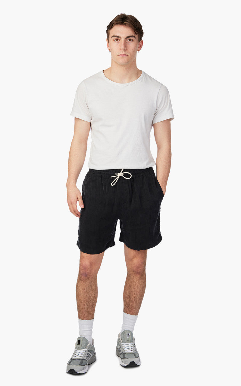 Portuguese Flannel Cupro Shorts Black