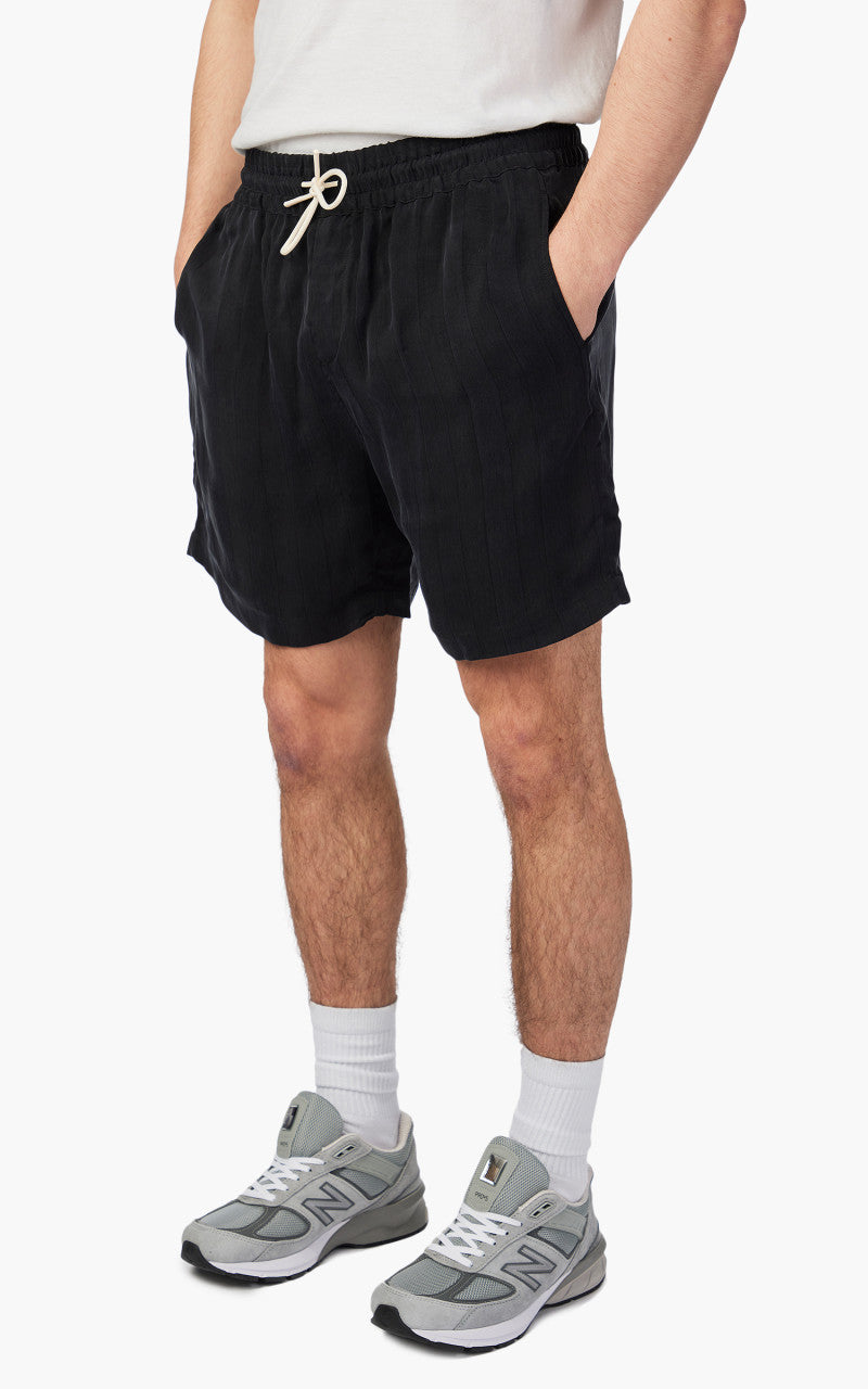 Portuguese Flannel Cupro Shorts Black