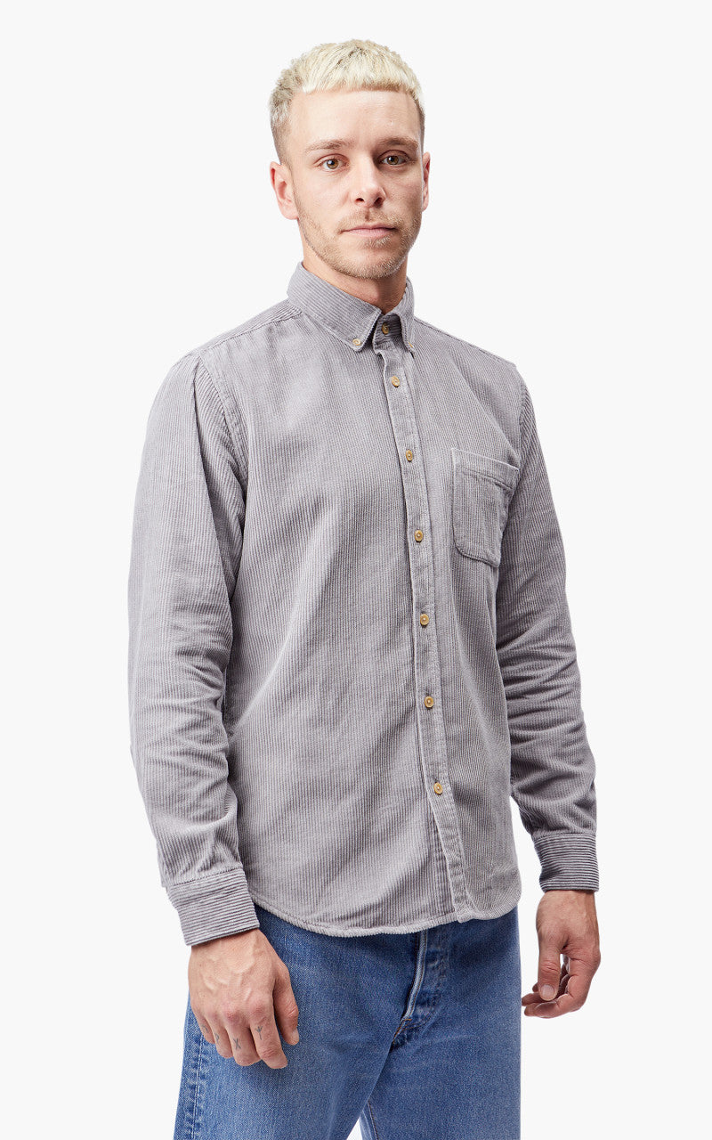Portuguese Flannel Lobo Corduroy Shirt Grey