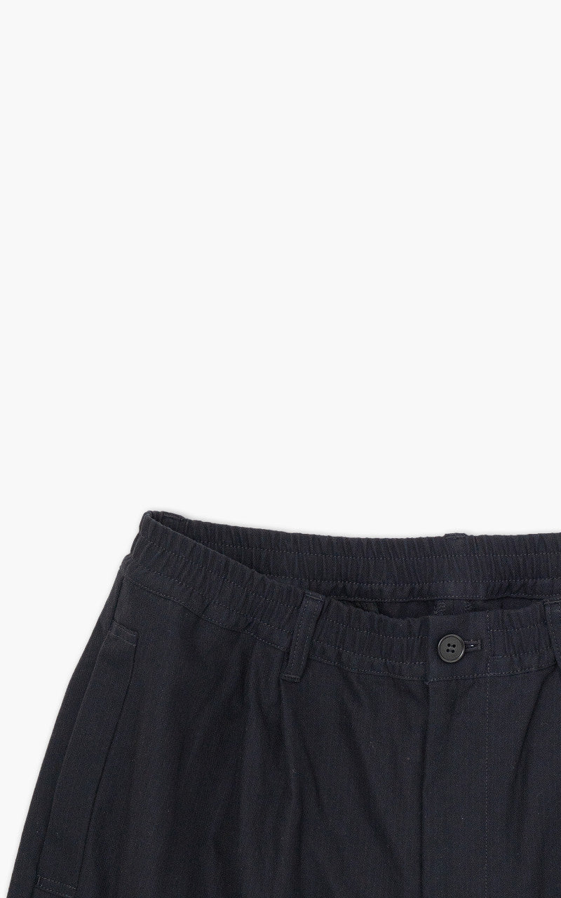 Still By Hand Welt Side Pockets Pants Black Navy