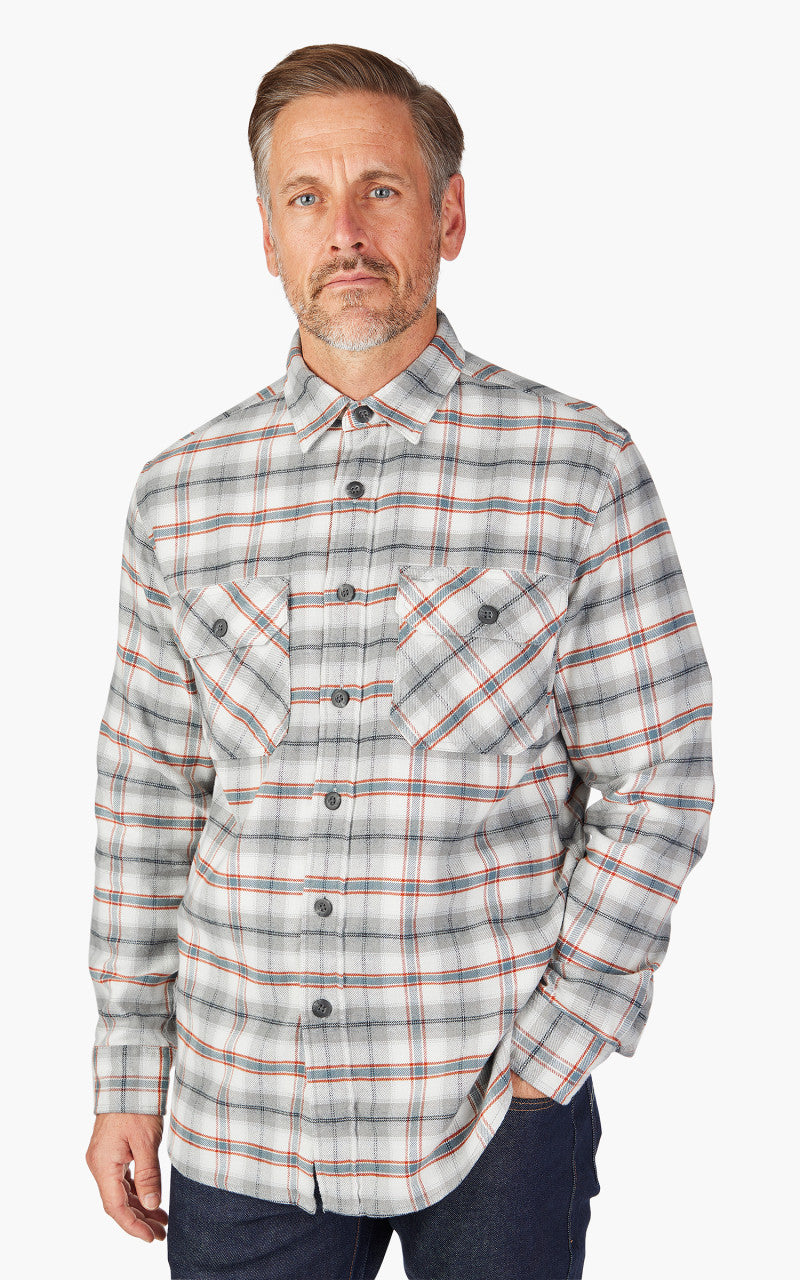 Pendleton Burnside Flannel Shirt Birch/Grey/Red Plaid