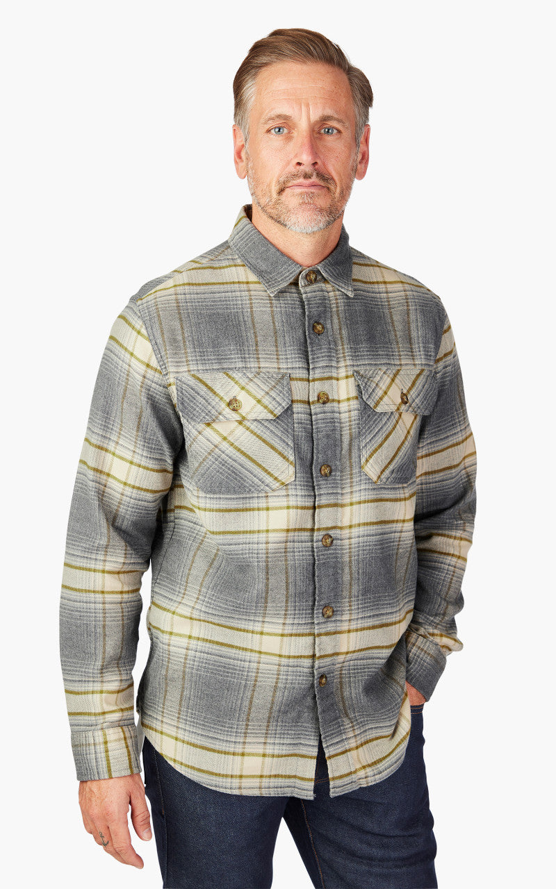 Pendleton Burnside Flannel Shirt Tan/Oxford/Olive Plaid