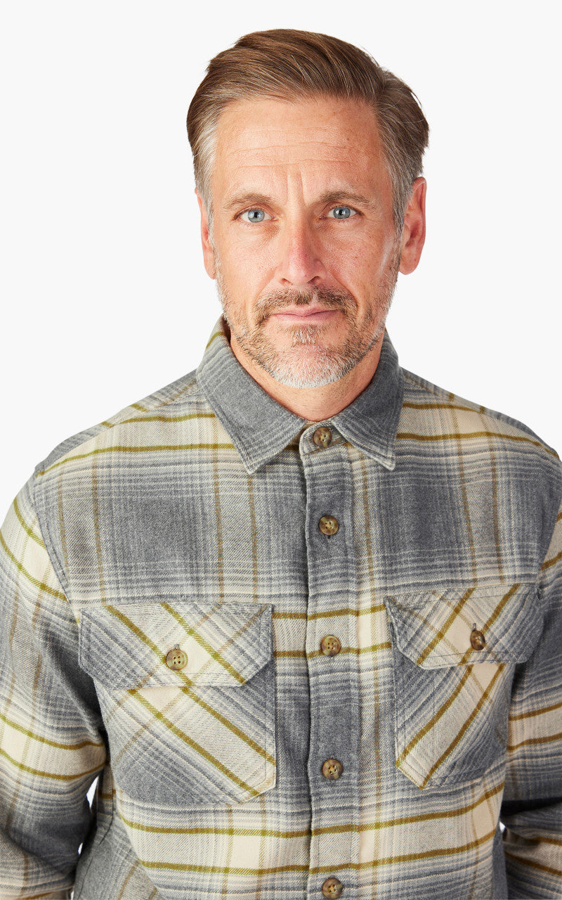 Pendleton Burnside Flannel Shirt Tan/Oxford/Olive Plaid