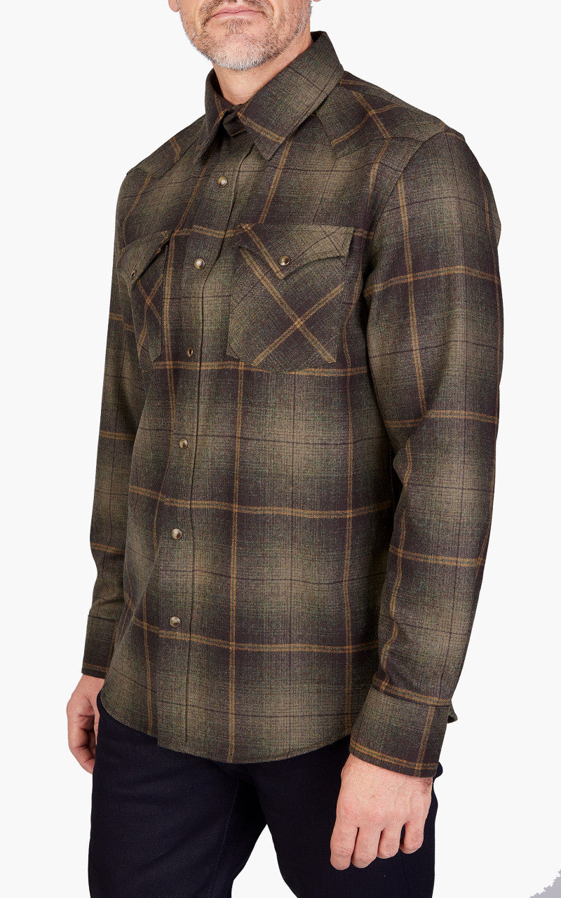 Pendleton Canyon Shirt Green/Ombre Brown
