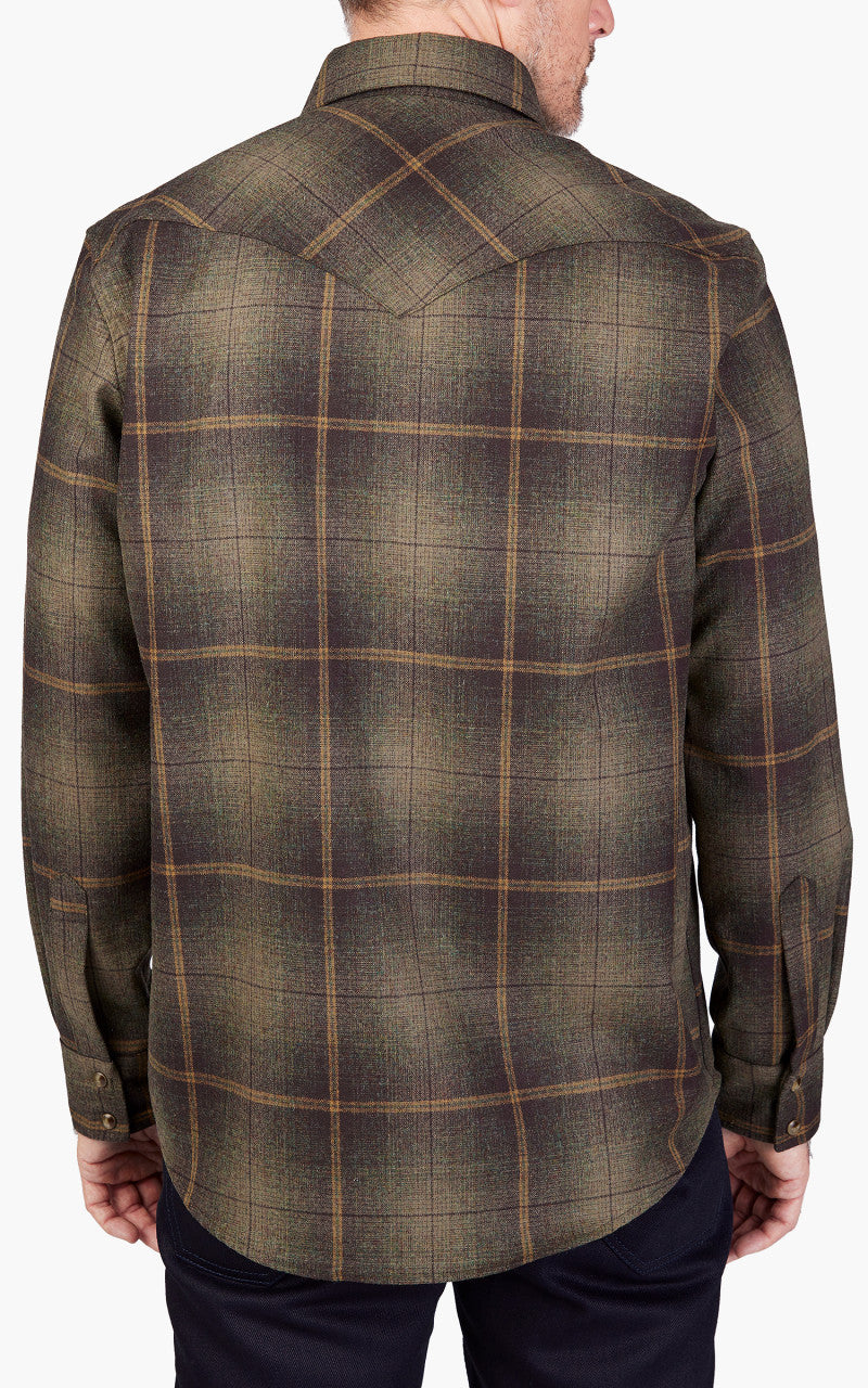 Pendleton Canyon Shirt Green/Ombre Brown