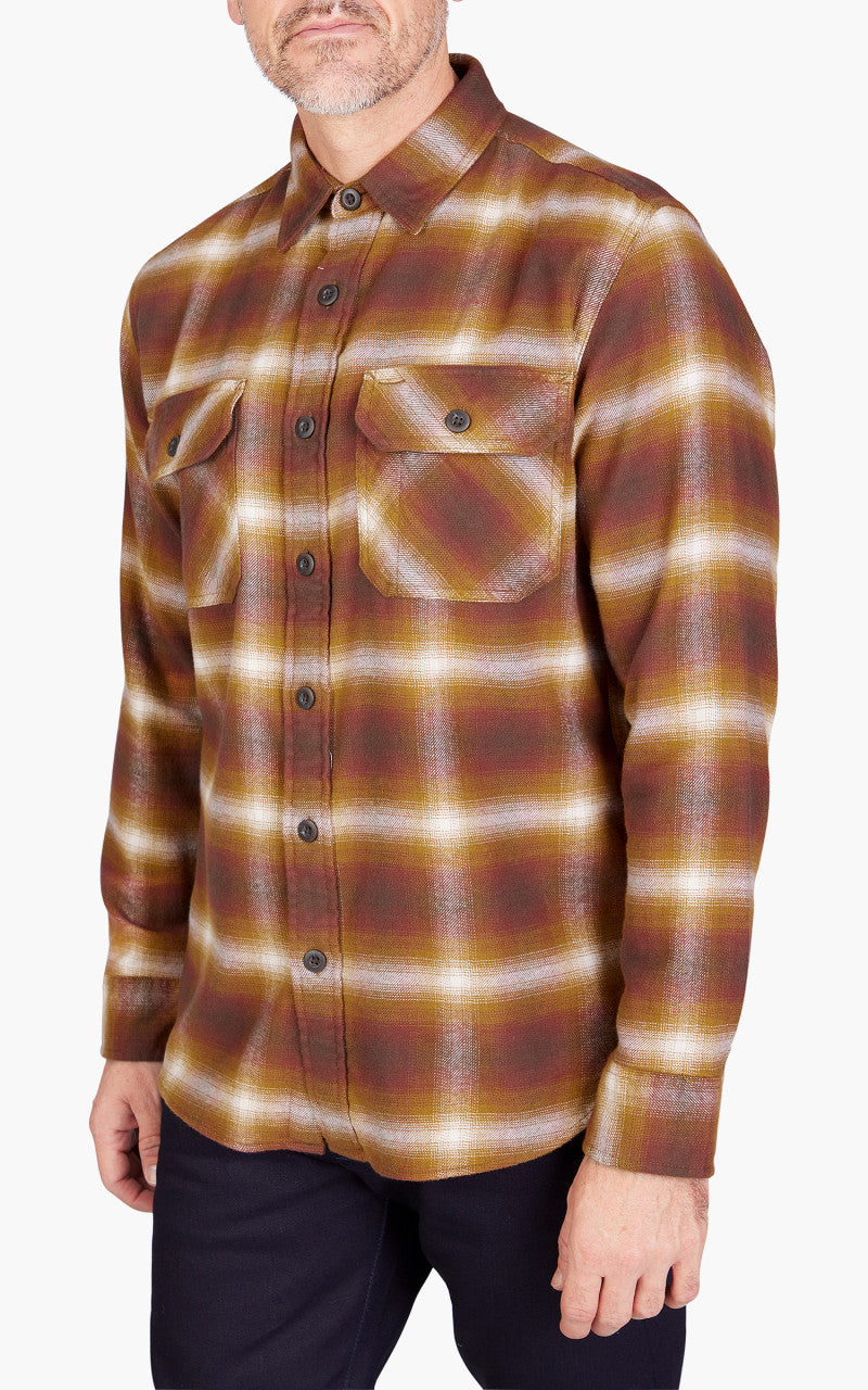 Pendleton Burnside Flannel Shirt Brown/Ochre/Ecru Plaid