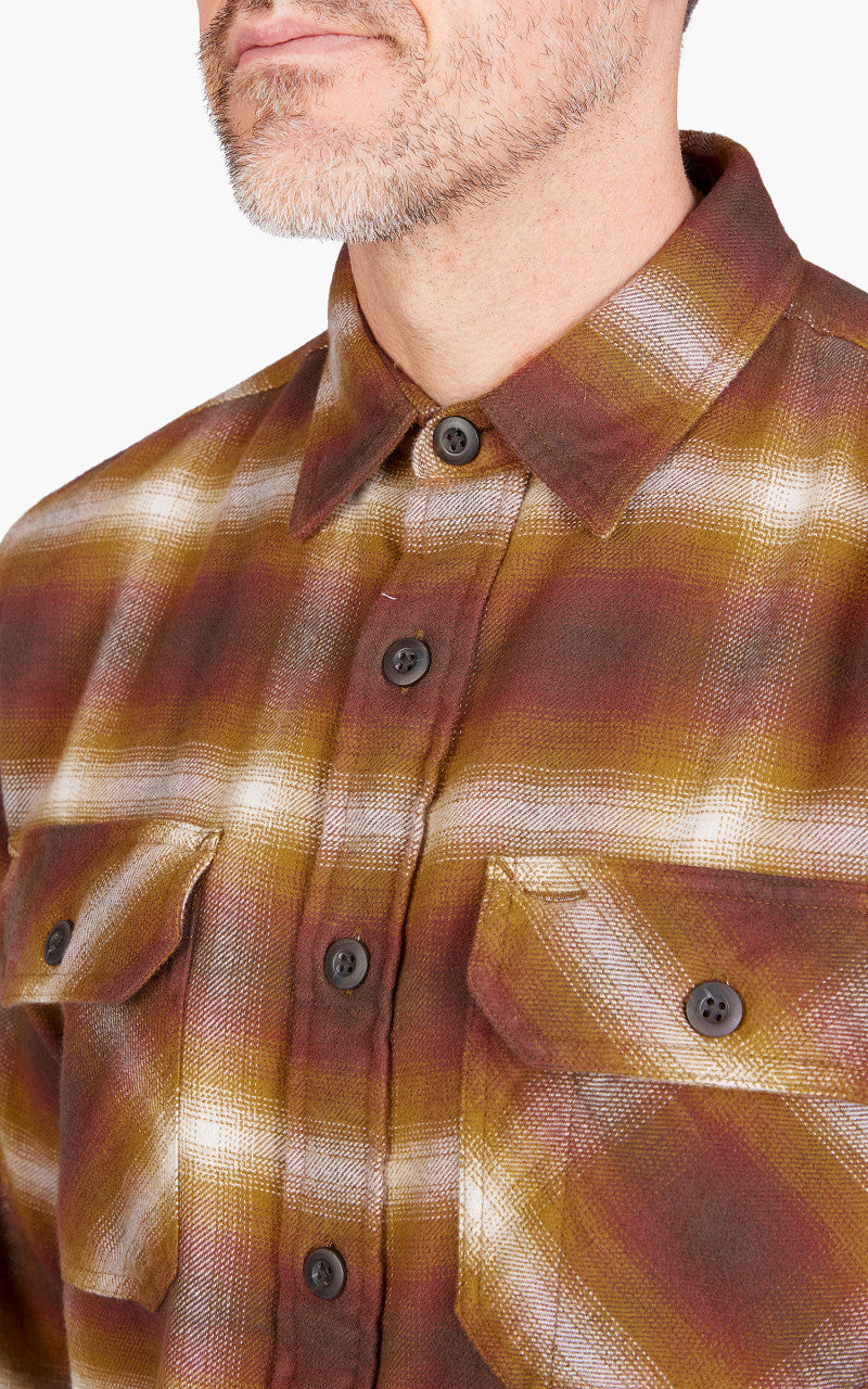 Pendleton Burnside Flannel Shirt Brown/Ochre/Ecru Plaid