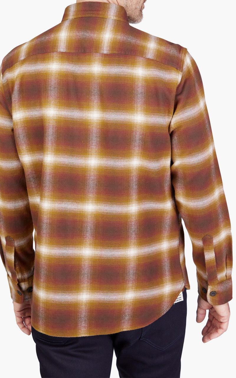 Pendleton Burnside Flannel Shirt Brown/Ochre/Ecru Plaid