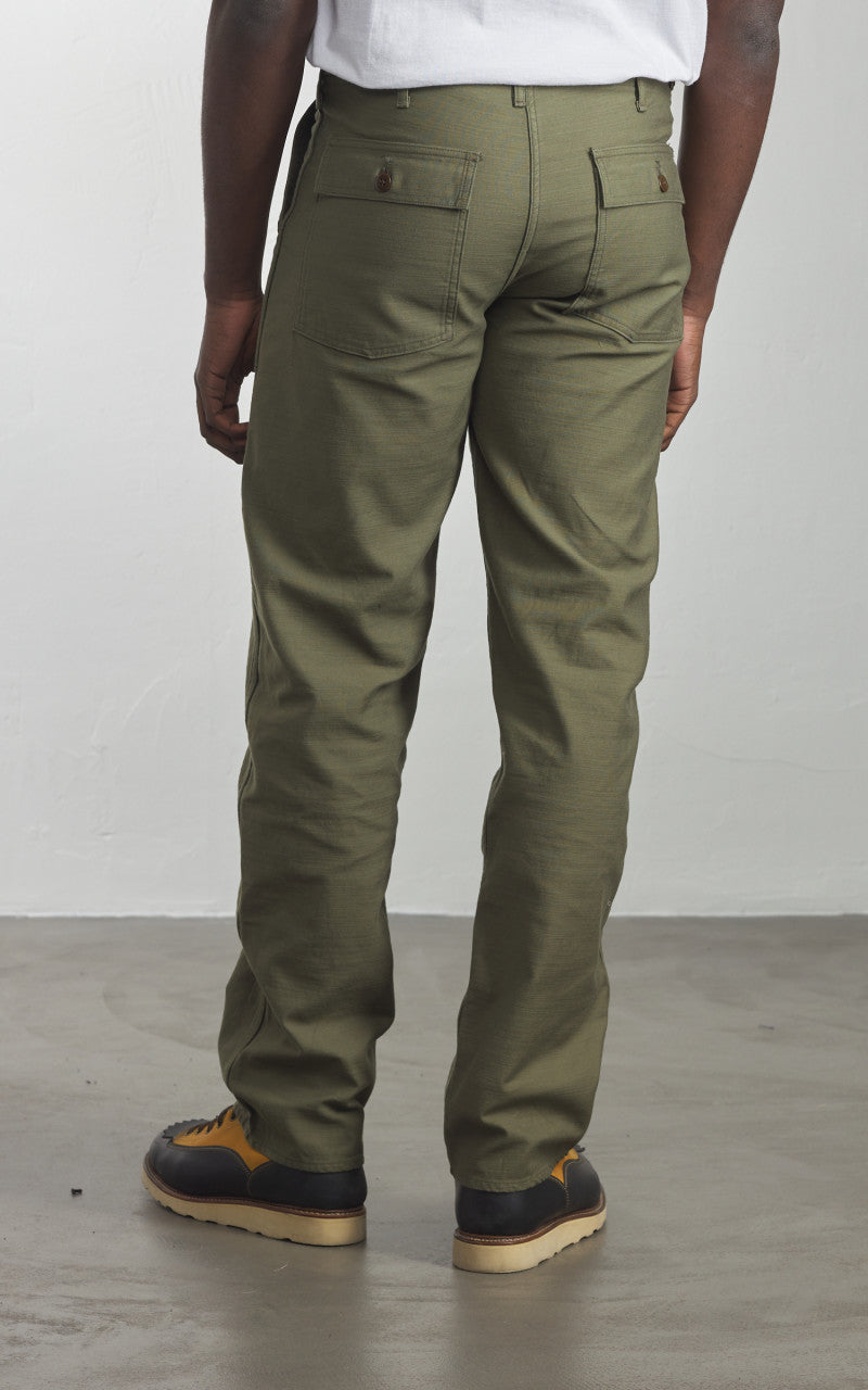 Pherrow’s PUP1 Baker Pants Back Satin Olive