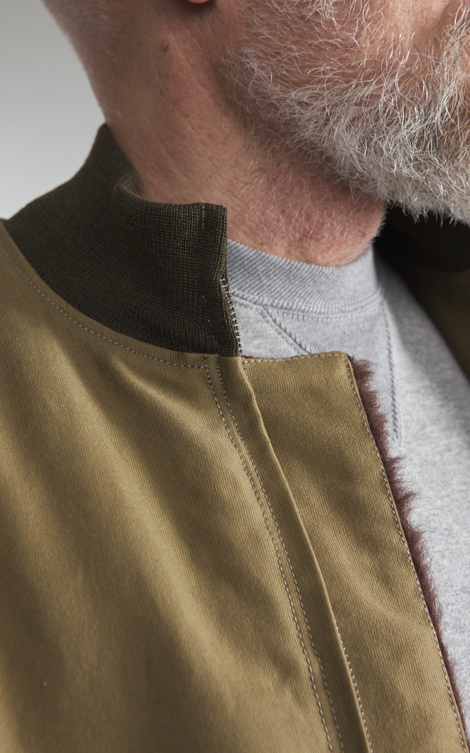 Pherrow's 25W-P1168DJ Deck Jacket Alpaca Faded Khaki