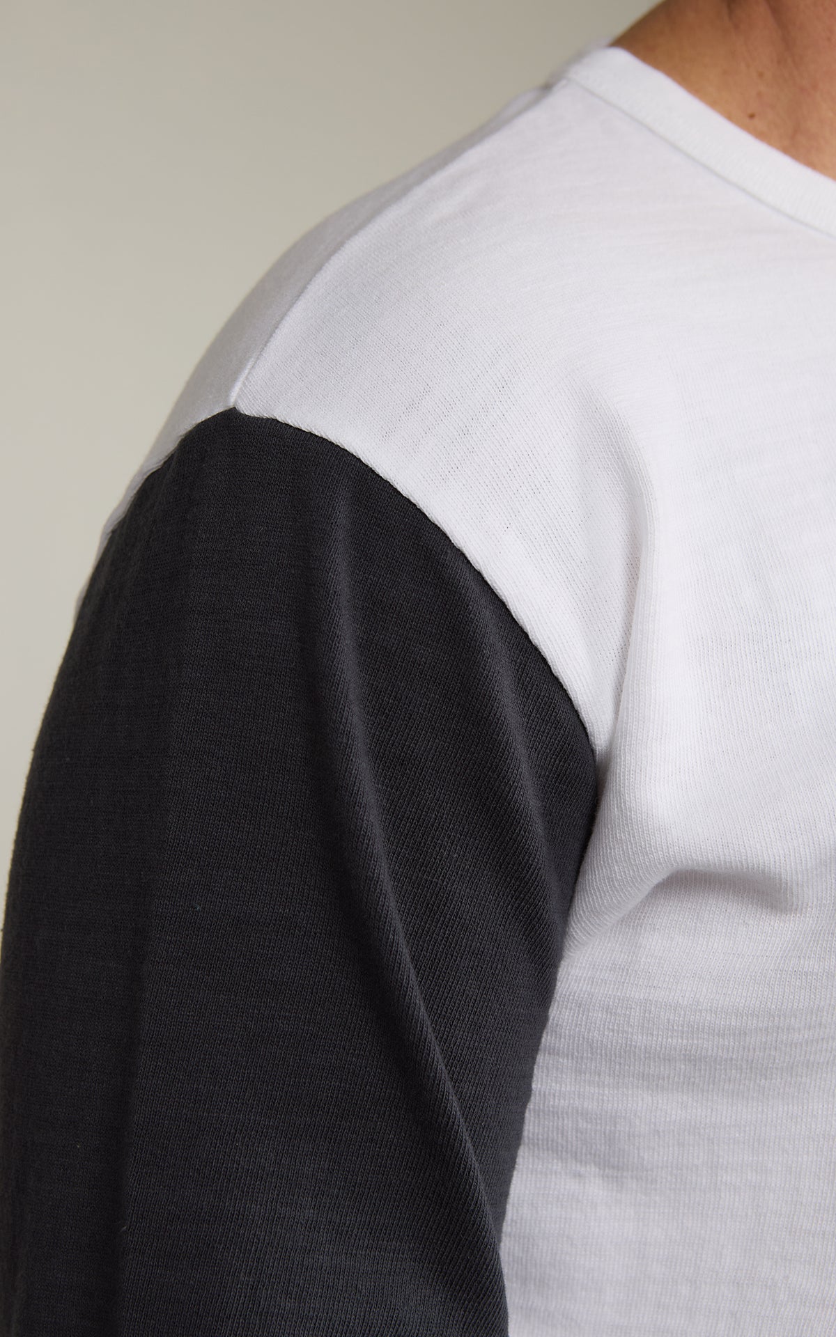 Pherrow's 26W-PBT-TT Five-Quarter Sleeve T-Shirt White/Black