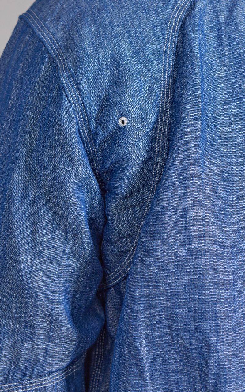 Pherrow’s 770WS Chambray Work Shirt Blue