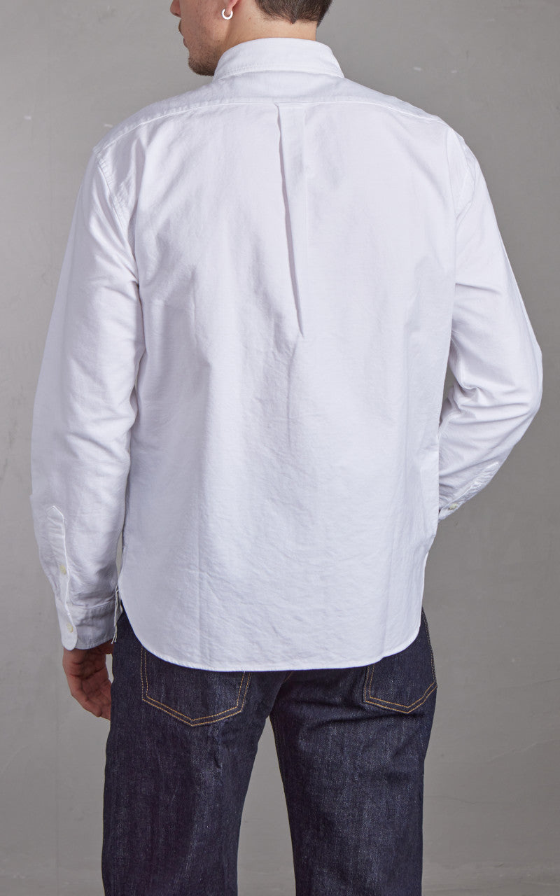 Pherrow’s PBD1 Button-Down Oxford Shirt White