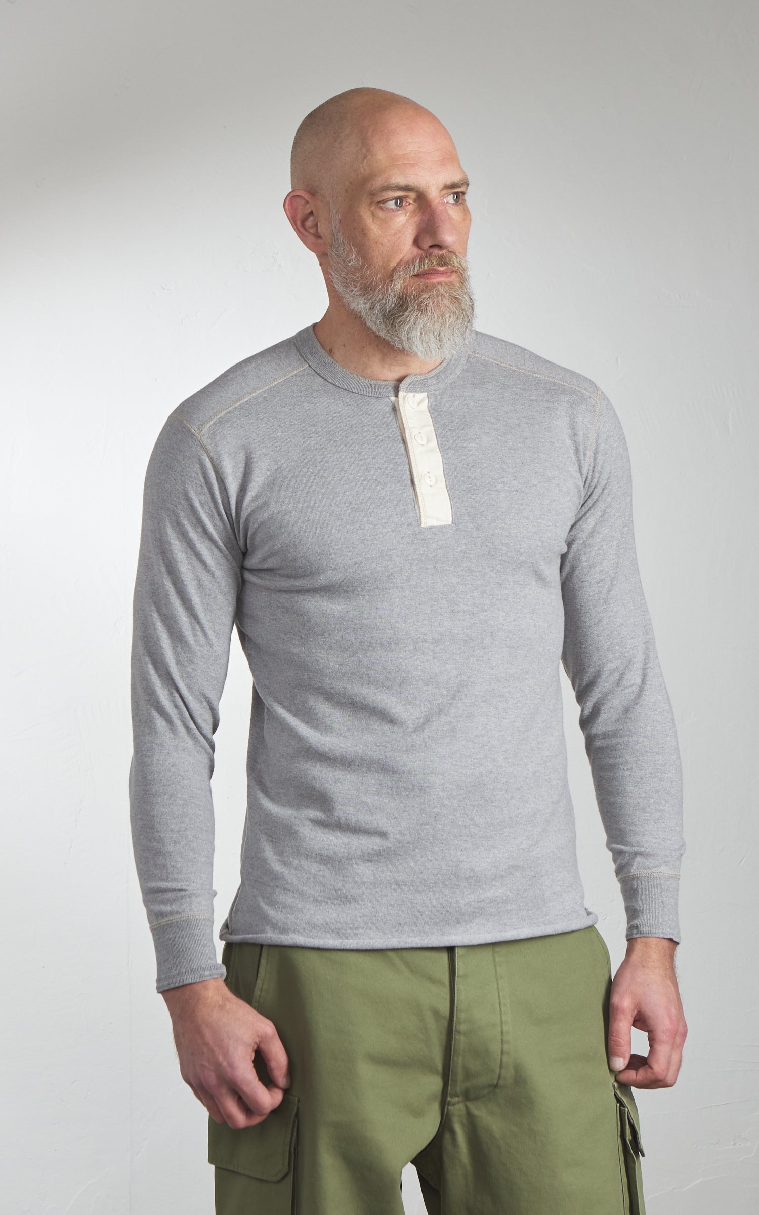 Pherrow's PCT2 Henley Longsleeve Ash Grey