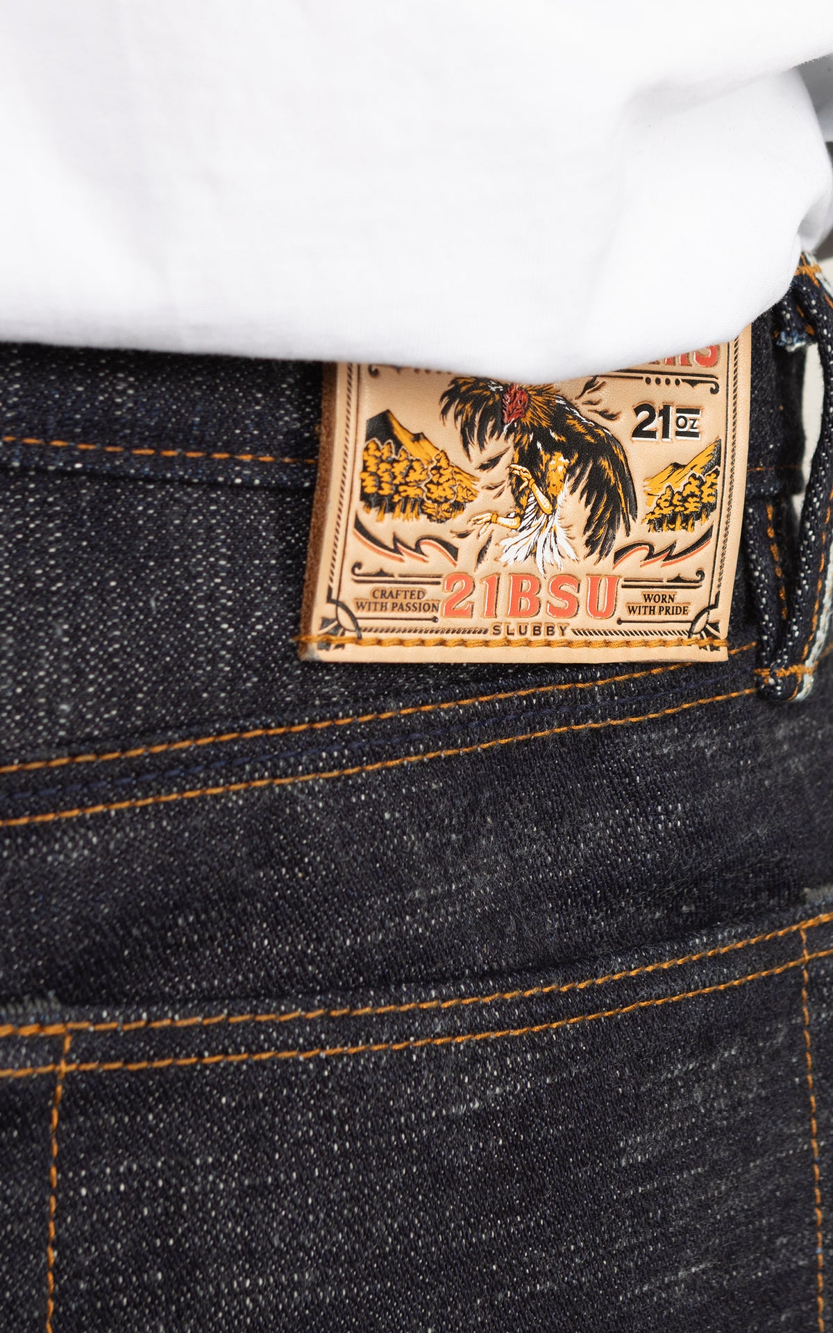 Piger Works 21BSU Slubby Unsanforized Broken Twill Heavyweight Jeans 21oz