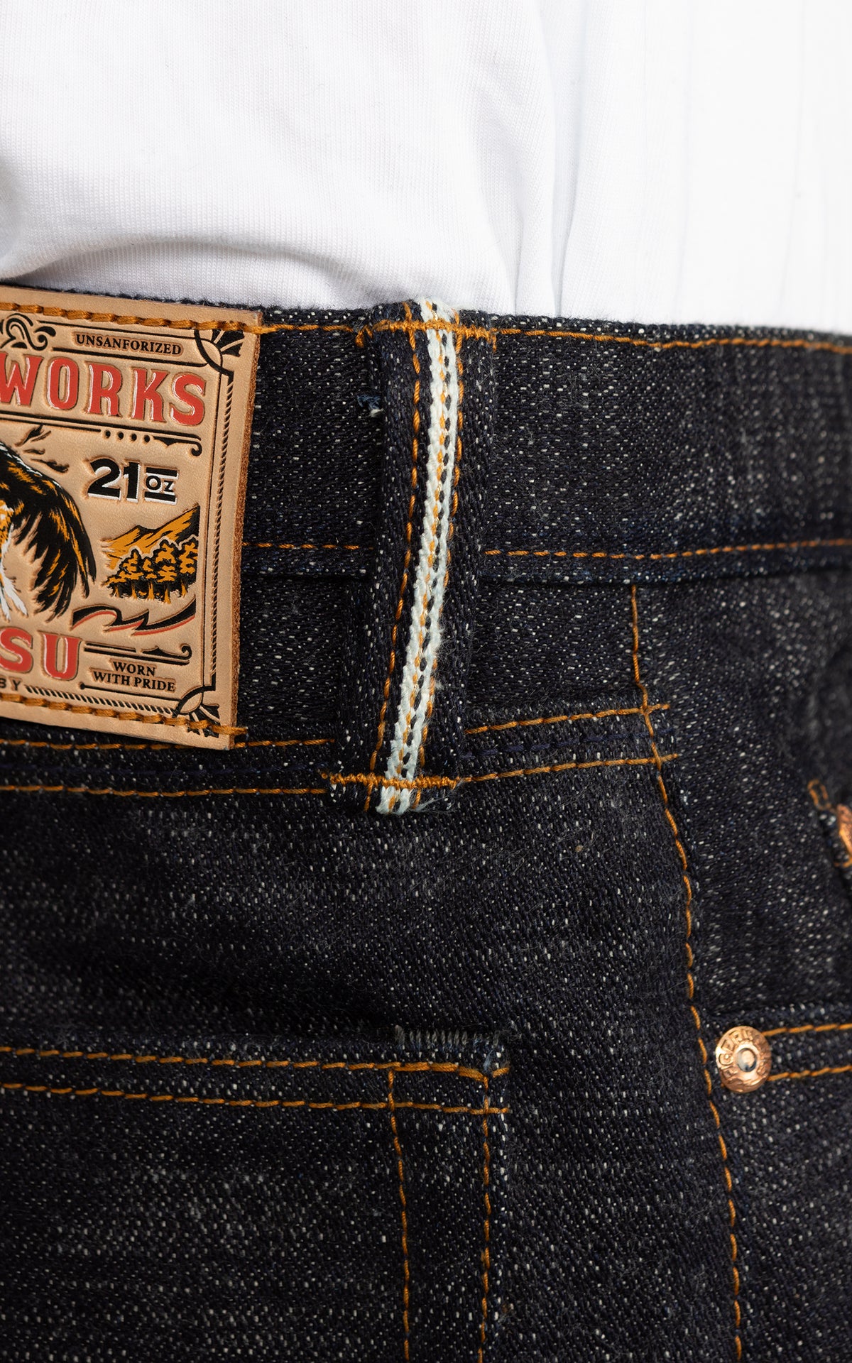 Piger Works 21BSU Slubby Unsanforized Broken Twill Heavyweight Jeans 21oz